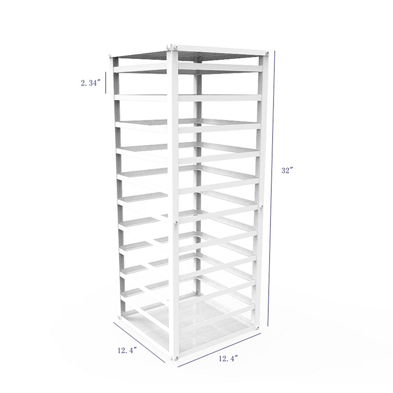 White Metal 32" Countertop Earring Card Spinning Rack