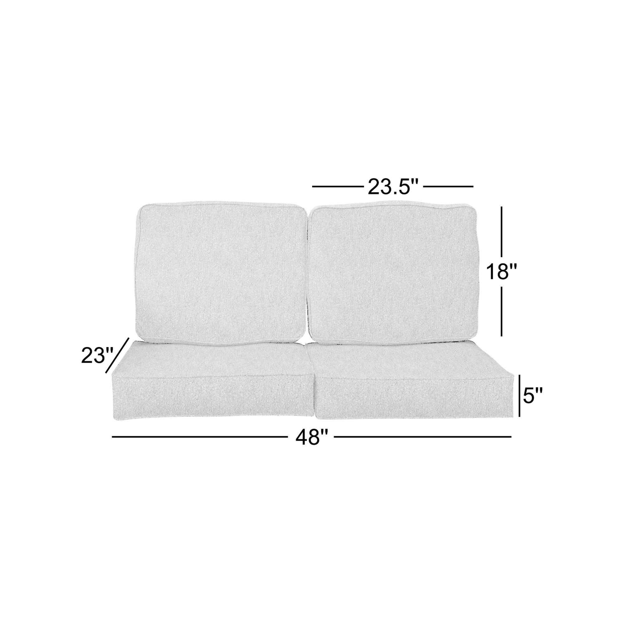 Sunbrella® Boucle Outdoor Loveseat Cushion, Improve Indigo Sunbrella®