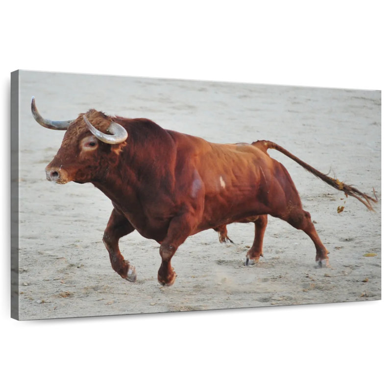 Taureau rouge Brampt, H 8 po x l 12 po