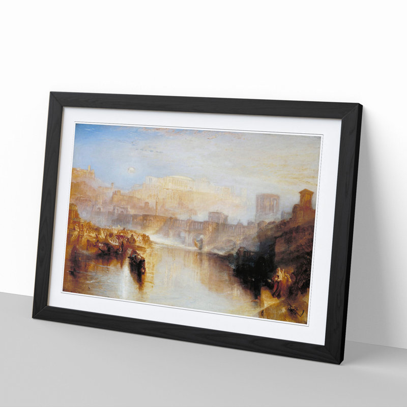Agripina by Joseph Mallord William Turner - Picture Frame Painting, 36cm H x 48cm W x 2cm D, Black Framed