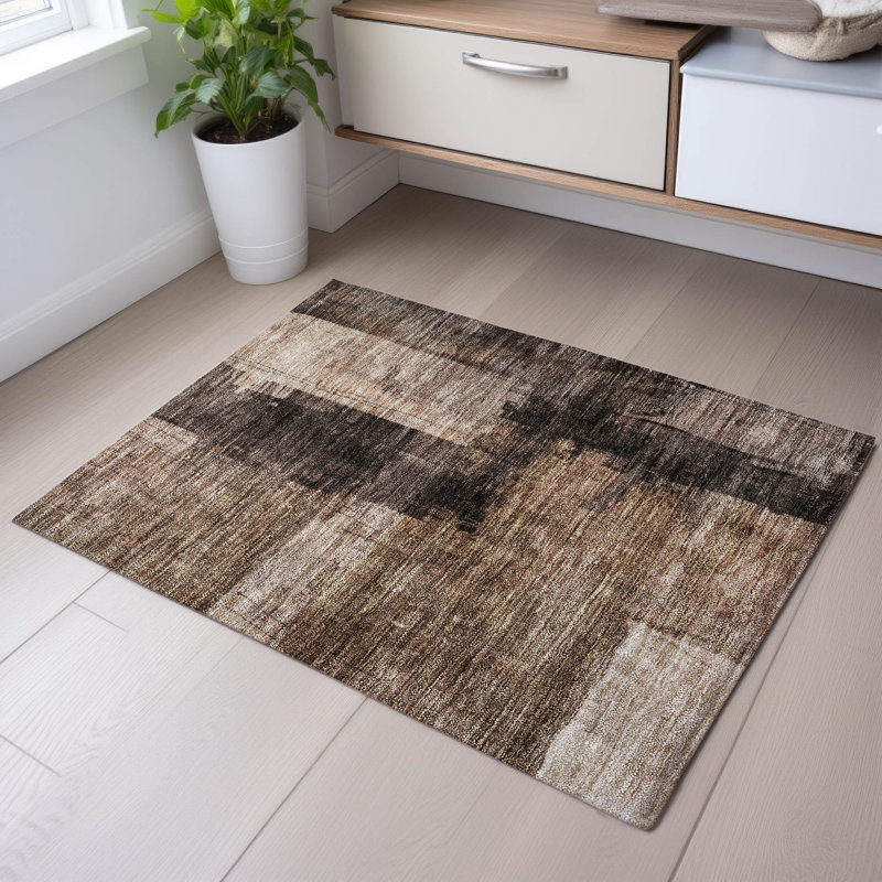 Premium Machine Washable Jessie AMF1202 Abstract Rug, Rectangle 1 pi 8 po x 2 pi 6 po