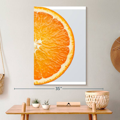 Orange demi-tranche - reproduction sur toile tendue