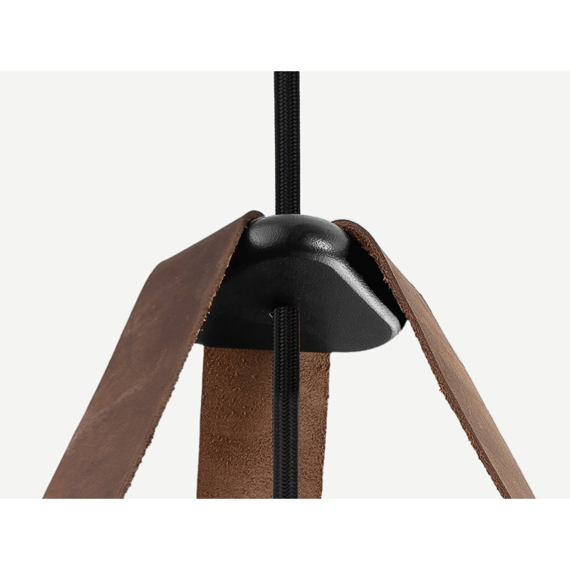 Luminaire suspendu Stillo, Intérieur blanc / extérieur noir, 2700, Brun