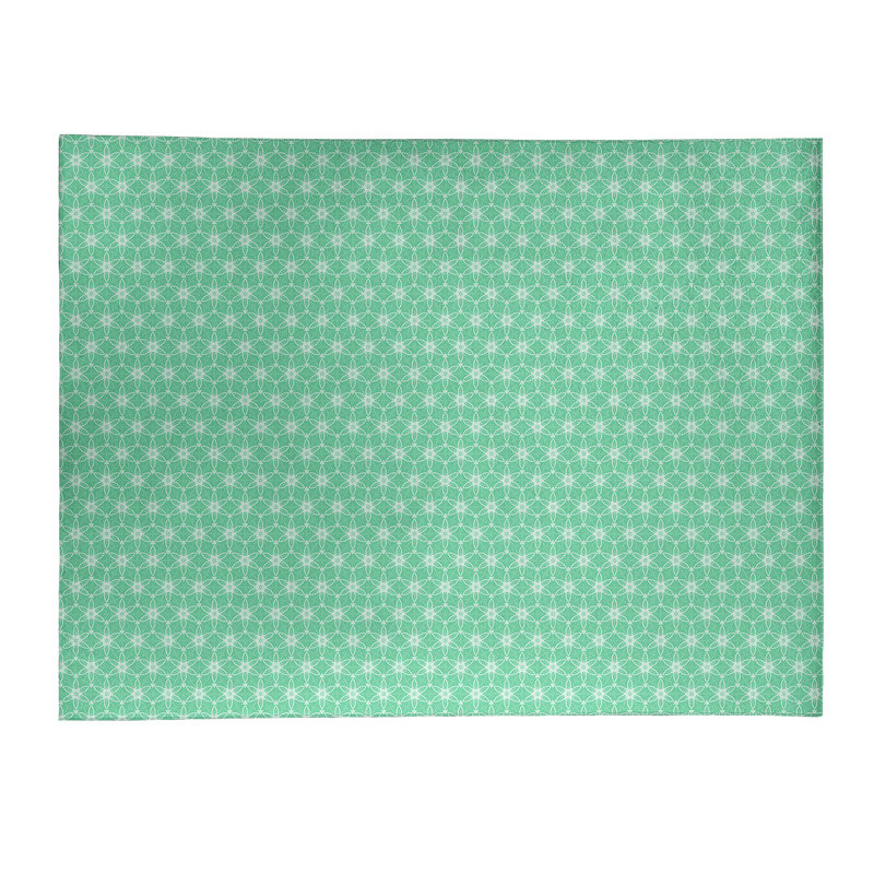 Tapis de zone verte cercles ornés, Rectangle 5 pi x 7 pi
