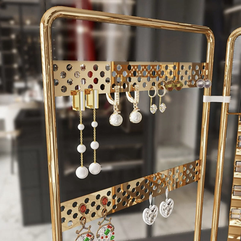 Metal Jewellery Stand, Gold