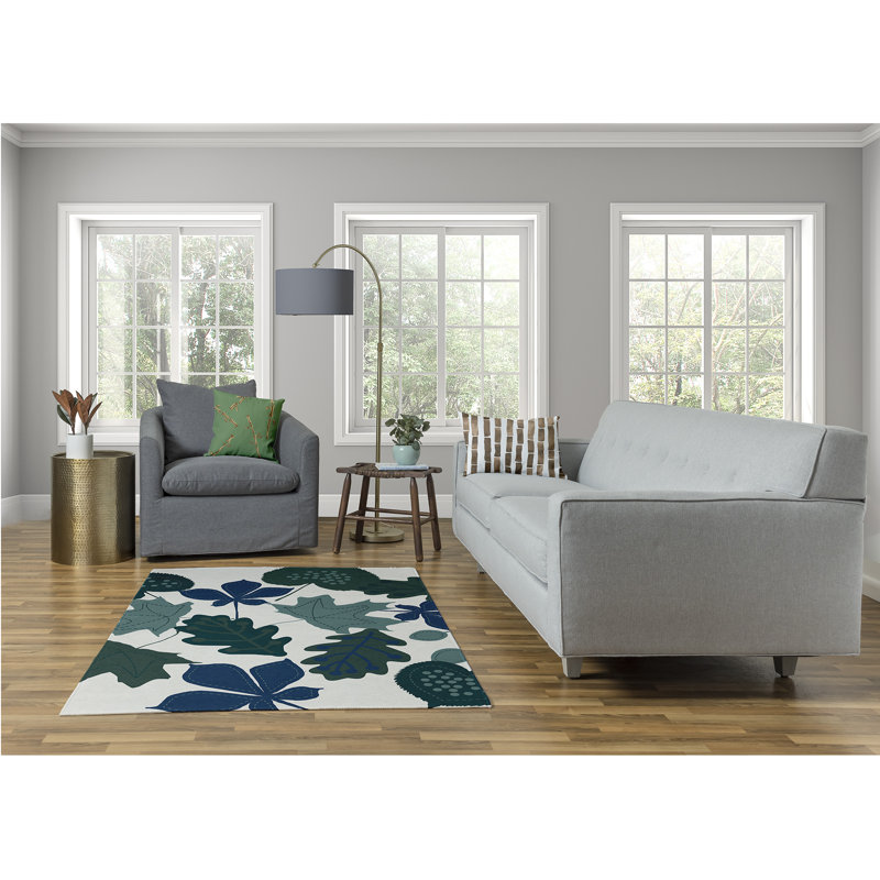 Chenille Floral Indoor Rug, Rectangle 4' x 6'