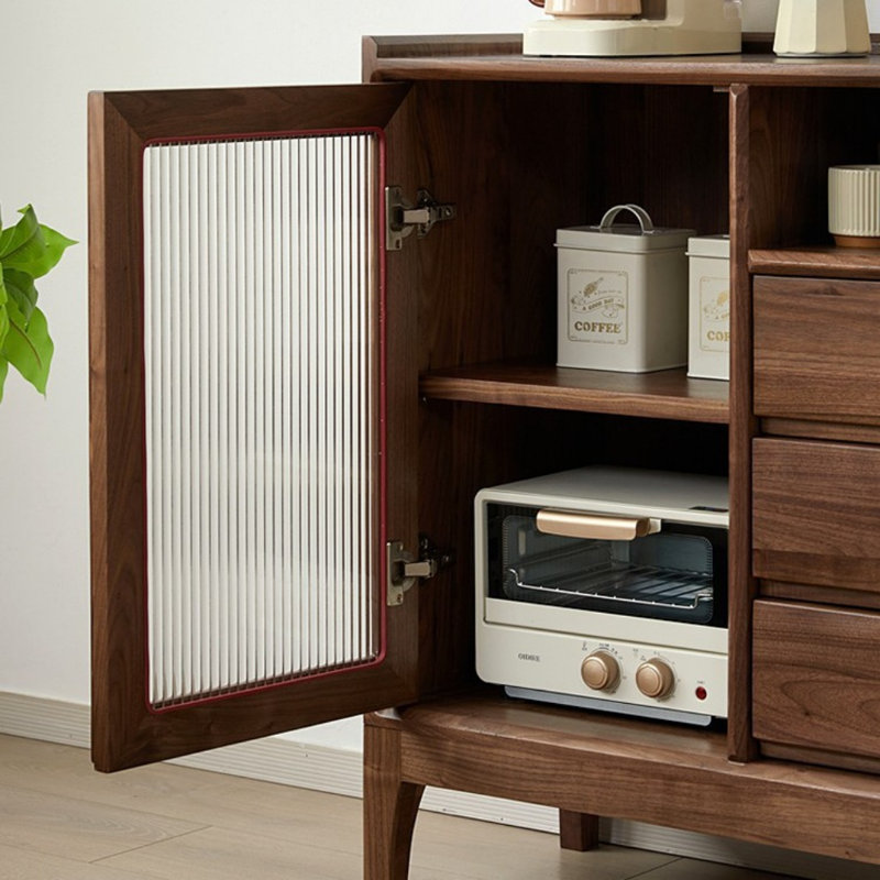 Retro Nordic Sideboard, 35.43" H x 35.43" W x 15.75" D