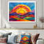 Arc-en-ciel sur des montagnes colorées abstraites - art mural arc-en-ciel-1275515777-1118524308