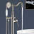 Double Handle Floor Mounted Freestanding Tub Filler with Handshower