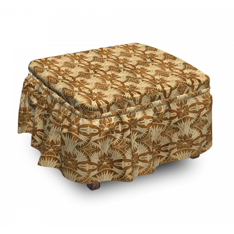 Housse pour repose-pieds fleur antique