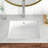 21"L x 14"W White Ceramic Rectangular Undermount Bathroom Sink with Overflow-125359767-125359768