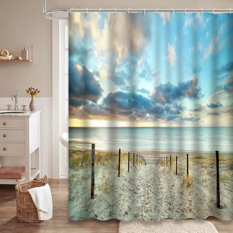 Rideau de douche Sand Beach, L 72 po x l 78 po