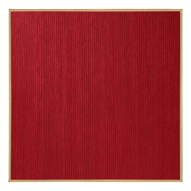 Machine Washable Solid Red Area Rug, Square 8'