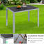Garden Table With Aluminium Frame, 110 X 70 Cm, Wpc Balcony Table, Weatherproof, Rectangular Patio Table, Outdoor Dining Table, Heat And Weather Resistant, Non-slip, Black-1830981031-1830981026