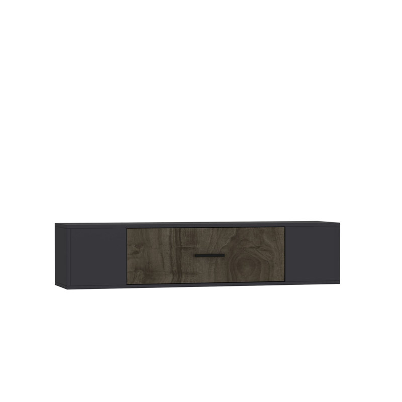 Meuble télé, Gris / Bois