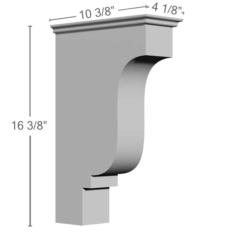 Support Édimbourg, H 16 3/8 po x l 4 1/8 po x P 16 3/8 po