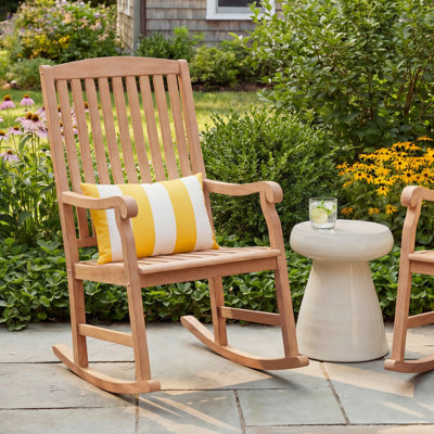 Chaise berçante d'extérieur en teck Kratzer