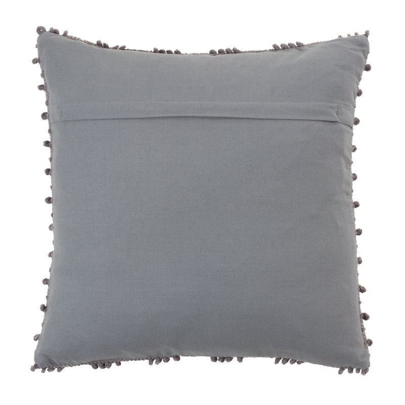Coussin décoratif en coton, Gris foncé
