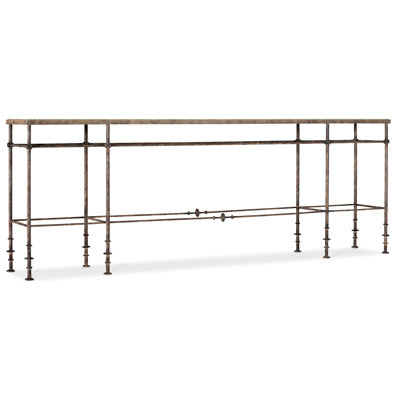 La Grange 91'' Stone Top Console Table