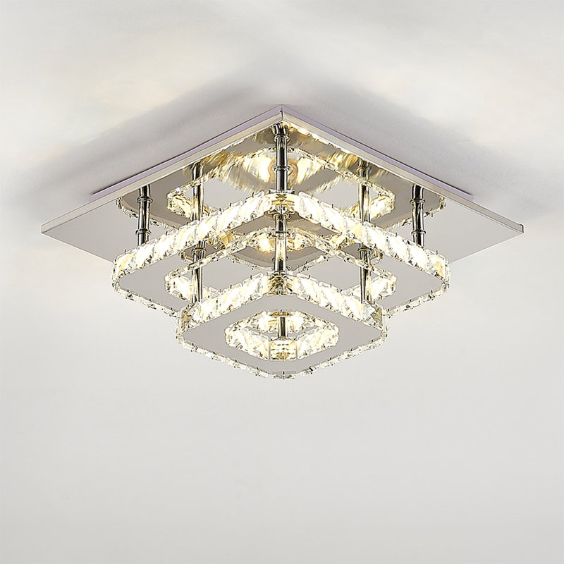 Tarren 2-Light 30cm Modern Double-tiers Median-size Crystal LED Flush Mount