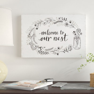 «Our Nest I», art textuel sur toile