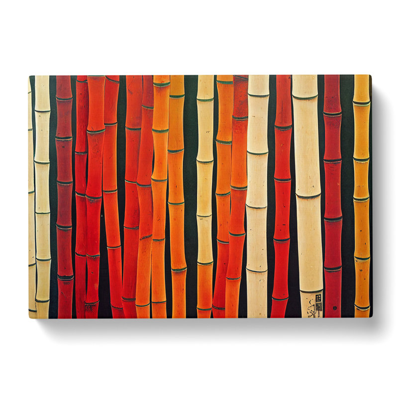 Stimulating Abstract Bamboo Forest - Wrapped Canvas