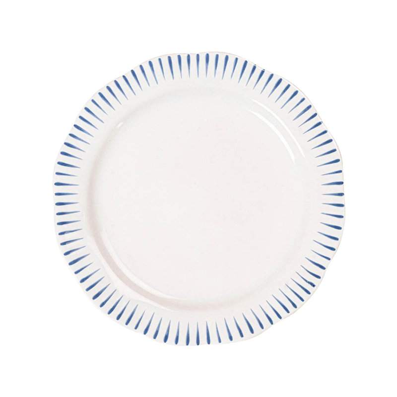 Sitio Stripe Dessert/Salad Plate, Delft Blue
