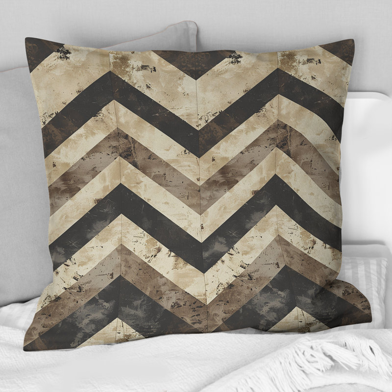 Coussin Brown Modern, H 16 po x l 16 po
