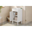 Armoire de salle de bain de style français 18 po avec rangement, solution pour petit espace avec lavabo en céramique, tablette réglable, charnières à fermeture en douceur
