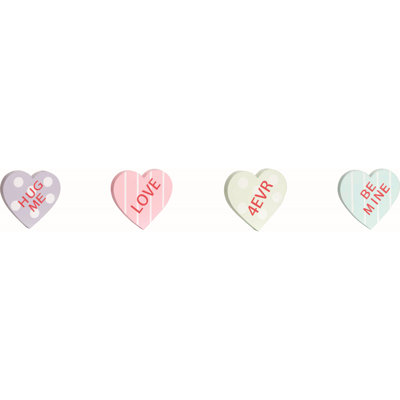  Ensemble de 4 porte-cartes coeurs en coeurs