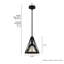 Luminaire suspendu géométrique à 1 lumière Rafner-86178716