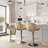 Marana Adjustable Swivel Upholstered Mid-Century Modern Bar Stool with Bentwood Frame-88841745