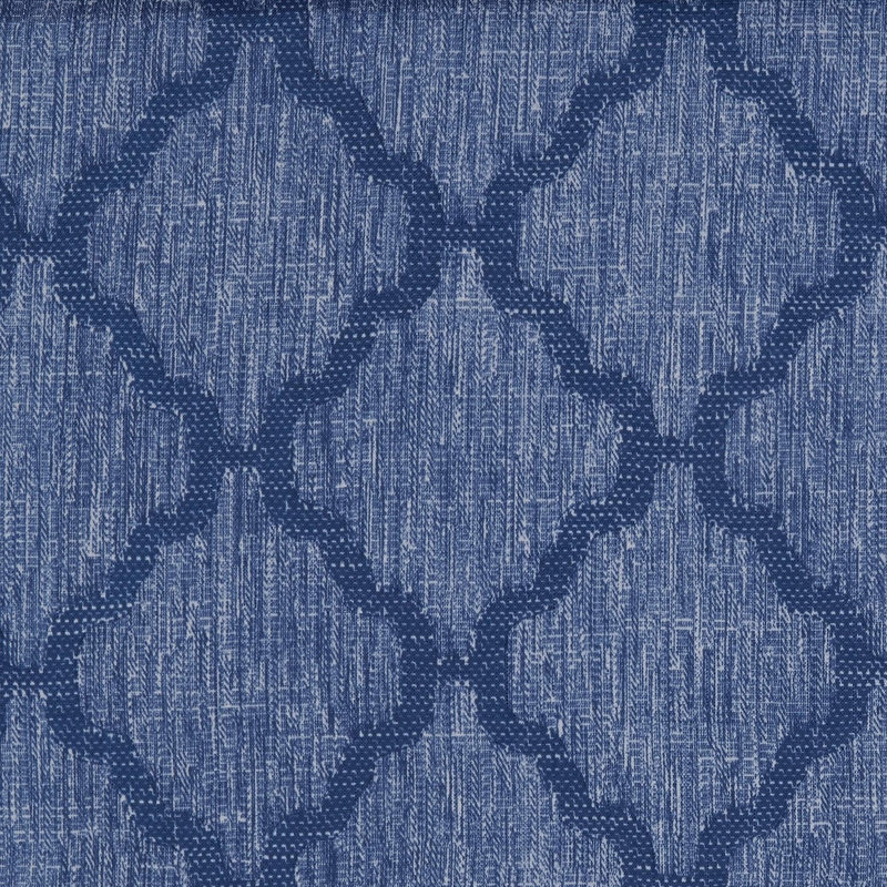 Smelser Geometric Tailored Window Valance, Blue