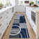 Modern Geometric Abstract Swirls Area Rug, Circles Floor Carpet for Indoor, Living Dining Room