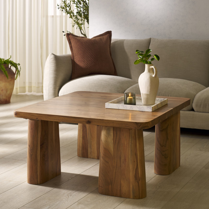 Prudence Solid Wood Single Coffee Table, Natural