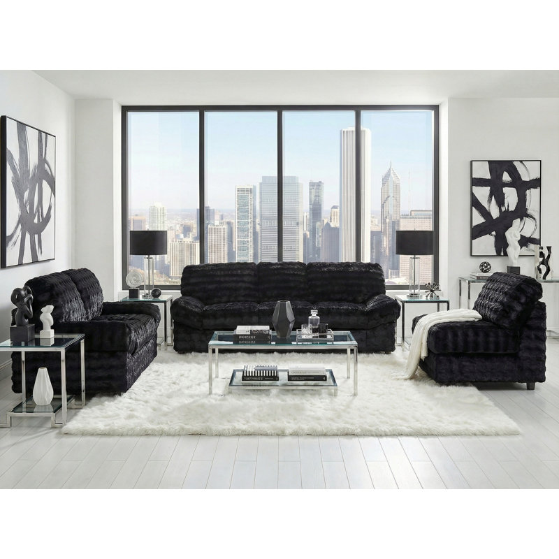 Fauteuil rembourré texturé de 27 po de largeur - ébène Loft, Ébène Loft