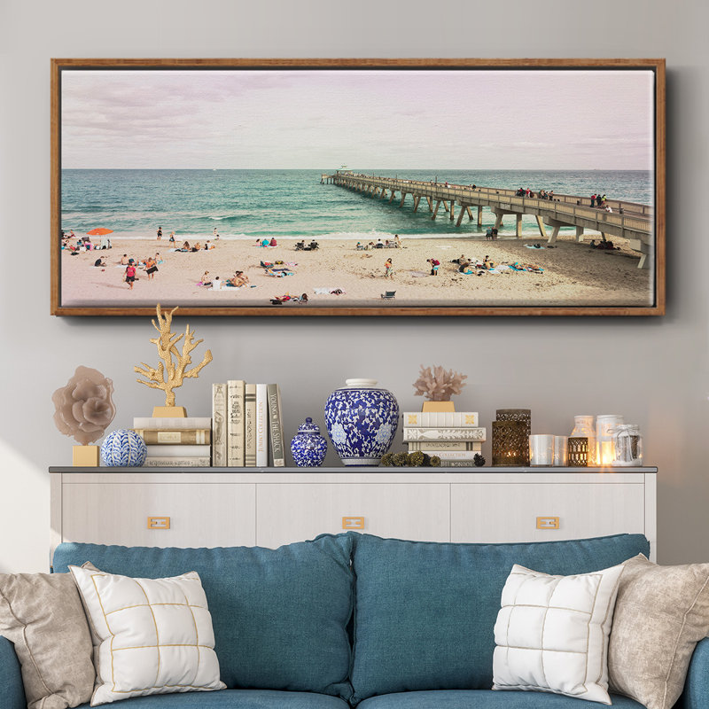 Deerfield Beach- Framed Canvas, 24" H x 60" W