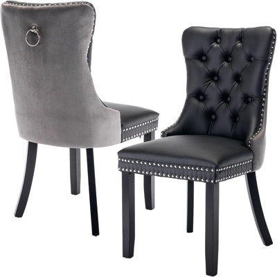 Karneshia Tufted Wing Back Side Chair Dining Chair by Winston Porter