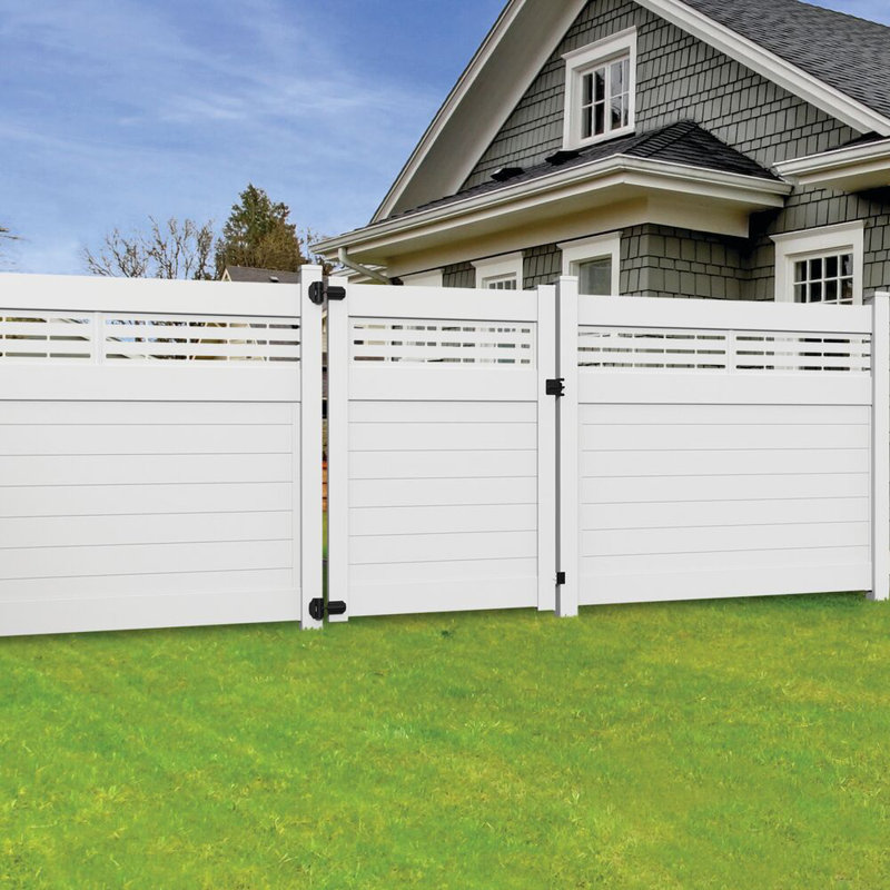 72 Ft. H Vinyl Gate, 6 ft H x 4.8 ft W x  0.4 ft D