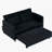 52" Modern Velvet Sofa Bed - 3-In-1 Convertible with Pillows & Side Pockets-1961656624