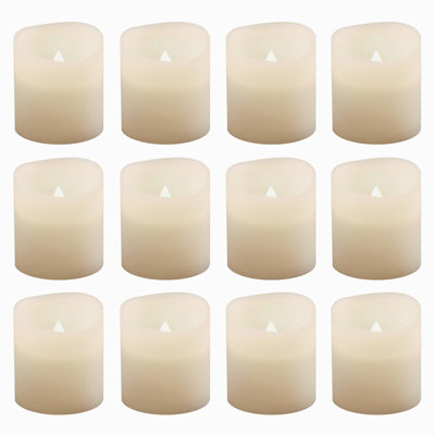  Bougies votives à piles DEL - Blanc chaud (12 carats)