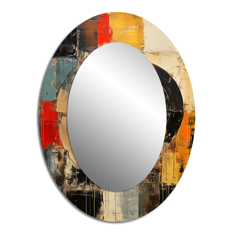 Napfle - Miroir en métal tendance, 40 po x 30 po