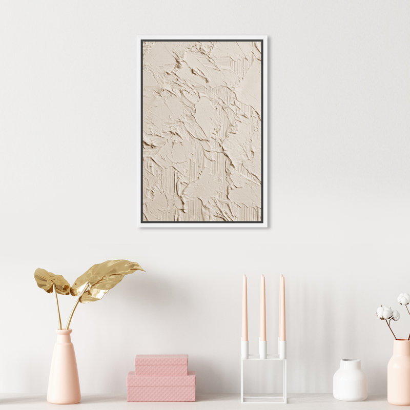 Muted Dabs by Oliver Gal - Floater Frame Print on Canvas, 16" H x 11" W, White