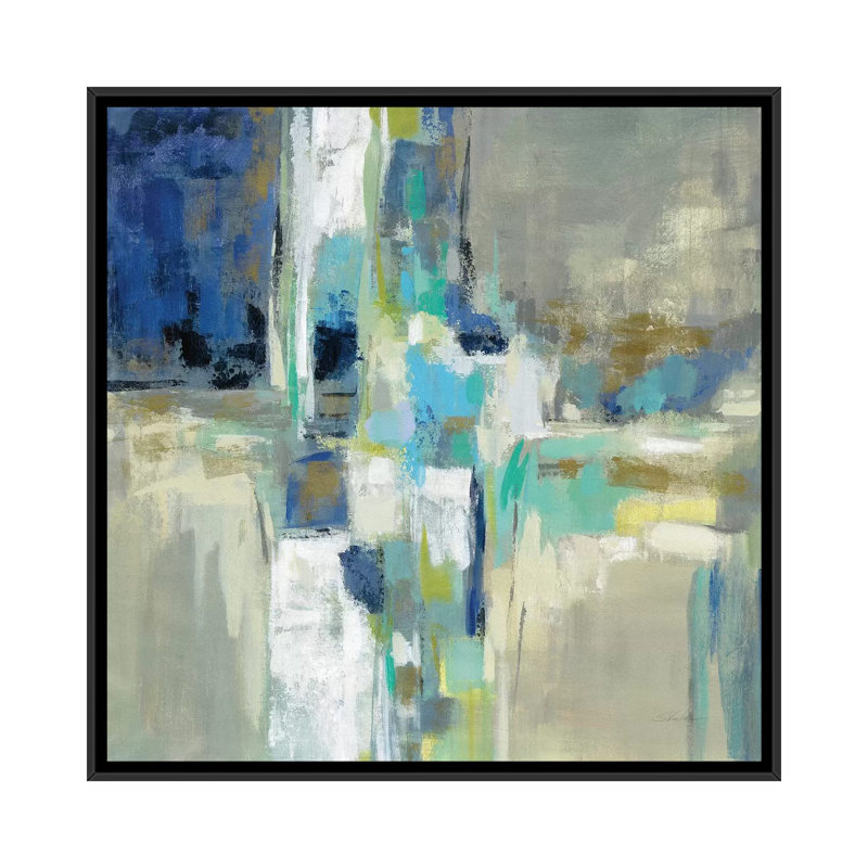 «Spring Water» par Silvia Vassileva - reproduction d'art, H 18 po x l 18 po x 1,5 po, Toile avec cadre noir, Pas de tapis