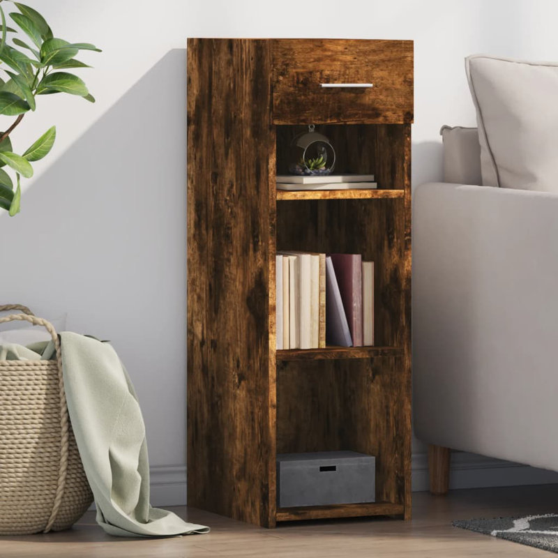 Anquette 93cm H x 30cm W Standard Bookcase, Smoked Oak