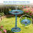 Solar Bird Bath With Fountain Pump, 28" Free-Standing Polyresin Bird Bath With Hollow-Out Edge, Fillable Stable Base, Antique Garden Bird Bath For Yard, Lawn, Patio & Outdoor Décor-1560286792