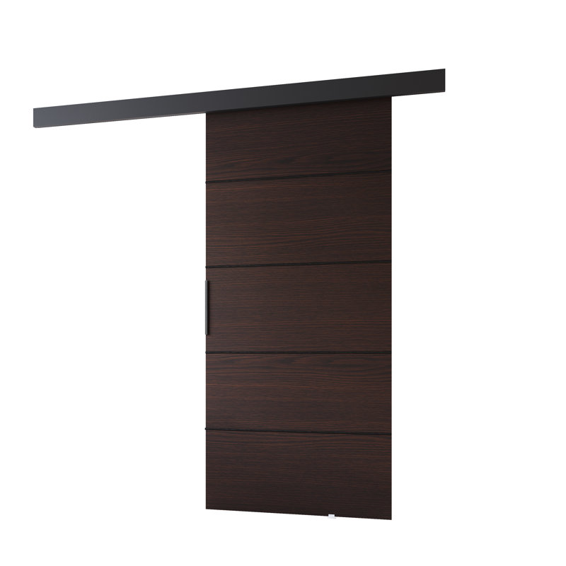 Sliding Door Prim 1K, Interior Door, Wenge/Black, 76cm x 205cm