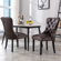 Modern Upholstered Faux Leather Dining Chairs Set Of 2 Mid Century Dining Room Chairs Tufted Ring Back Kitchen Dining Chairs Comfortable Side Chairs With Nail Head Trim