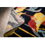 Tapis art nouveau contemporain en laine noir noué à la main