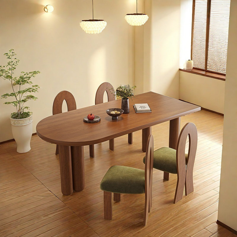 Ensembles de table de salle à manger en bois massif de style français., H 29,53 po x L 62,99 po x l 31,5 po